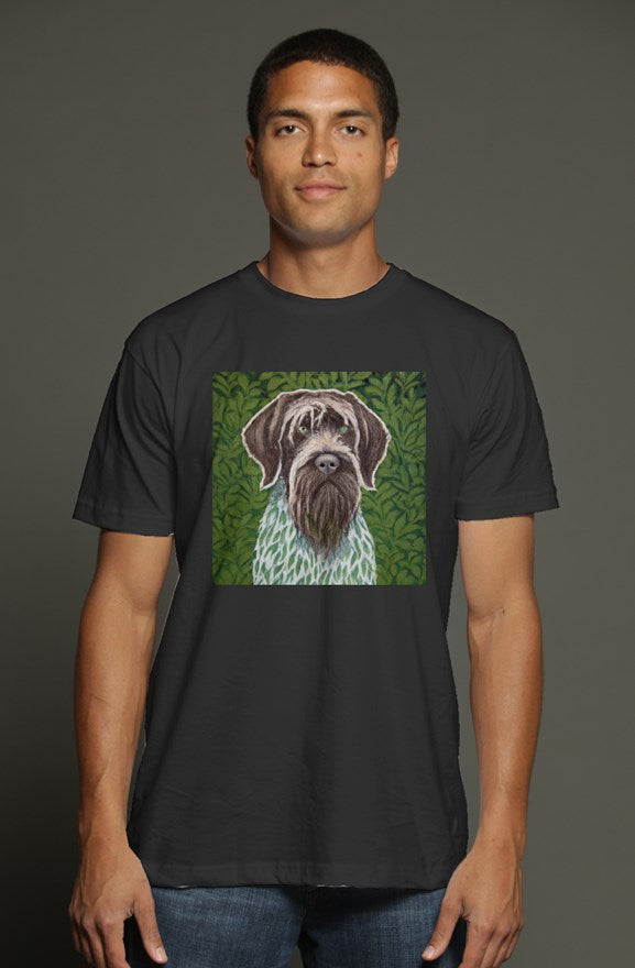 Wirehaired Pointing Griffon Portrait - Tri-blend t-shirt