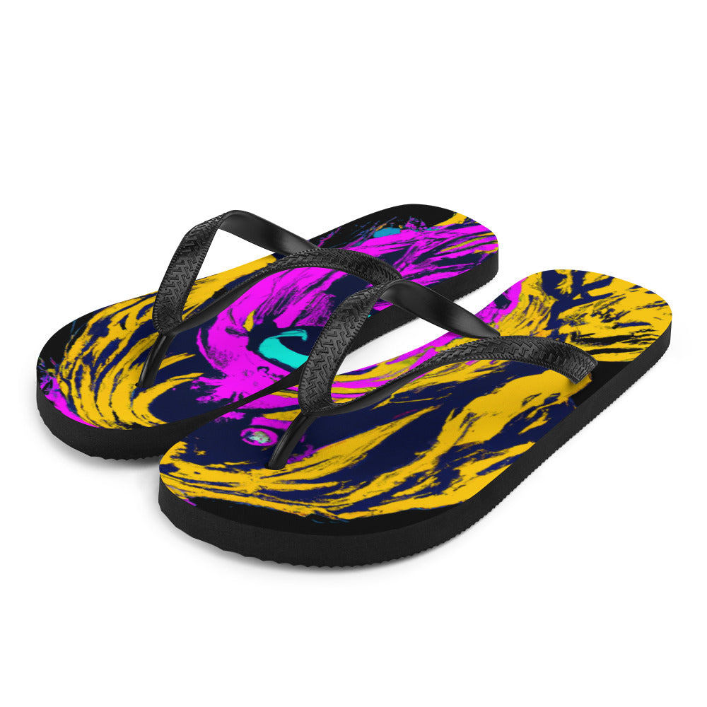 Pop Art - Wirehaired Pointing Griffon - Flip-Flops