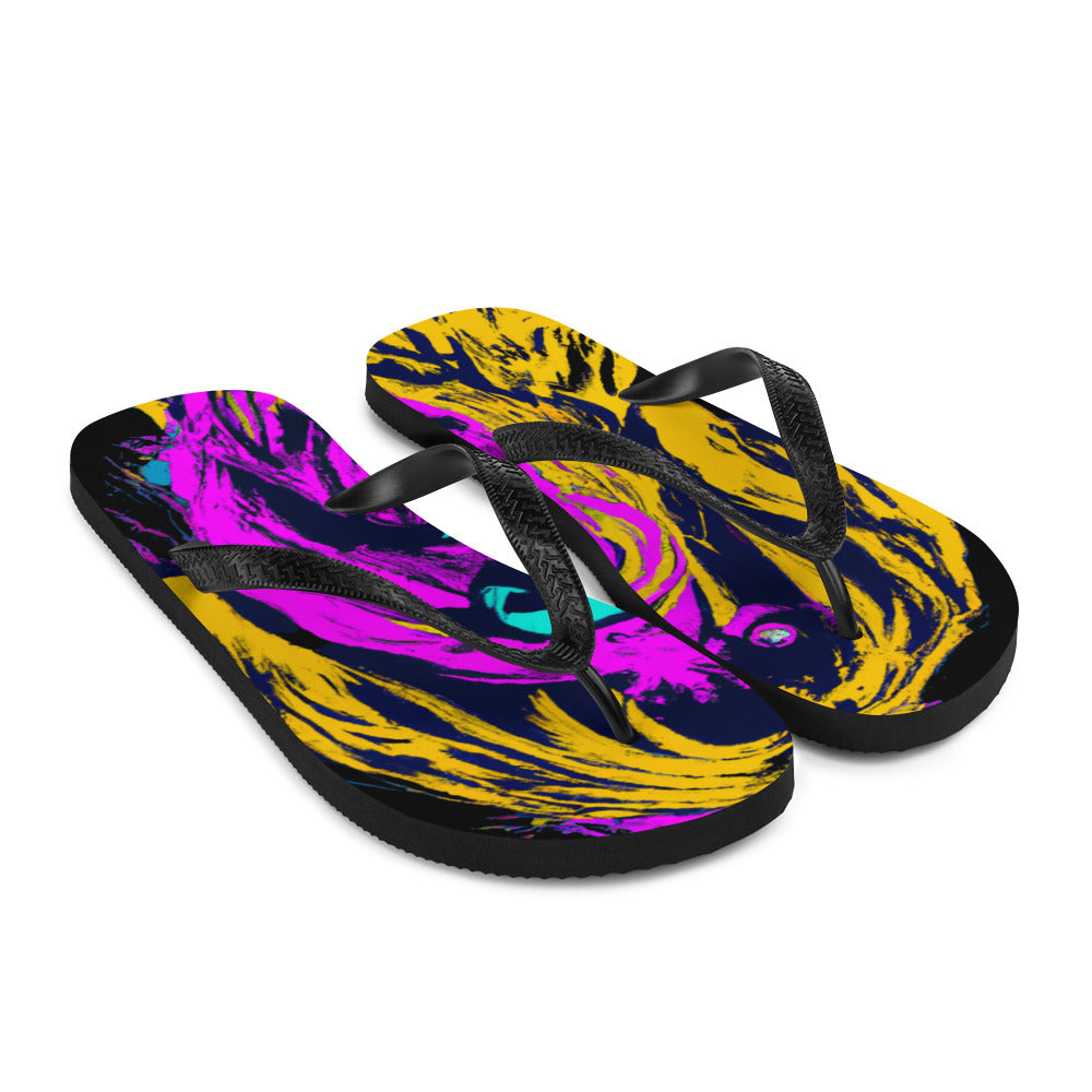 Pop Art - Wirehaired Pointing Griffon - Flip-Flops