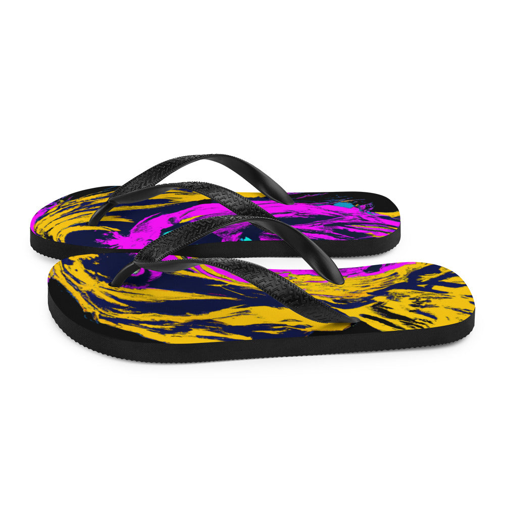 Pop Art - Wirehaired Pointing Griffon - Flip-Flops